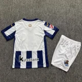 26-27 Real Sociedad Home Kids Soccer Jersey