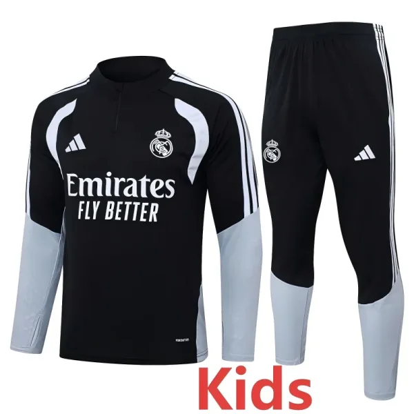 26-27 RMA Black Kids Half Pull Tracksuit #E26017(童装)(半拉链)