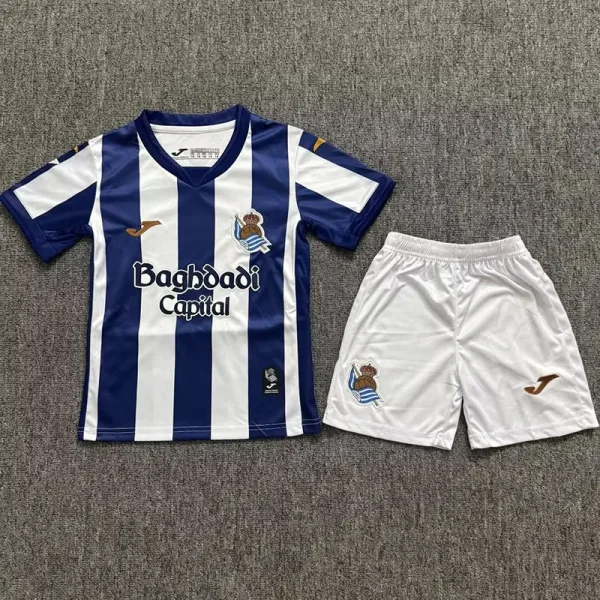 26-27 Real Sociedad Home Kids Soccer Jersey