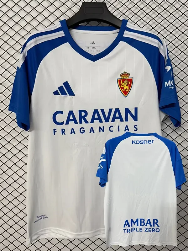 26-27 Zaragoza Home Fans Soccer Jersey