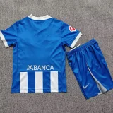26-27 La Coruna Home Kids Soccer Jersey