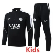 26-27 PSG Black Kids Half Pull Tracksuit #E26045(童装)(半拉链)