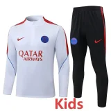 26-27 PSG White Red Kids Half Pull Tracksuit #E26073(童装)(半拉链)