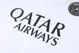 26-27 PSG White Gray Half Pull Tracksuit #B26032(半拉链)