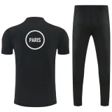 26-27 PSG Black Short shirts and Long trousers Suit (圆领)
