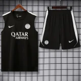 26-27 PSG Black Tank top and shorts suit