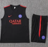 26-27 PSG Black Tank top and shorts suit #D26050