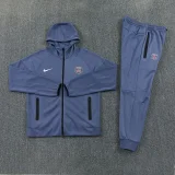 26-27 PSG Grey Blue Hoodie Jacket Tracksuit #01