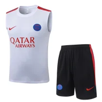 26-27 PSG White Tank top and shorts suit #D26039