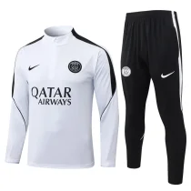 26-27 PSG White Half Pull Tracksuit #B26029(半拉链)