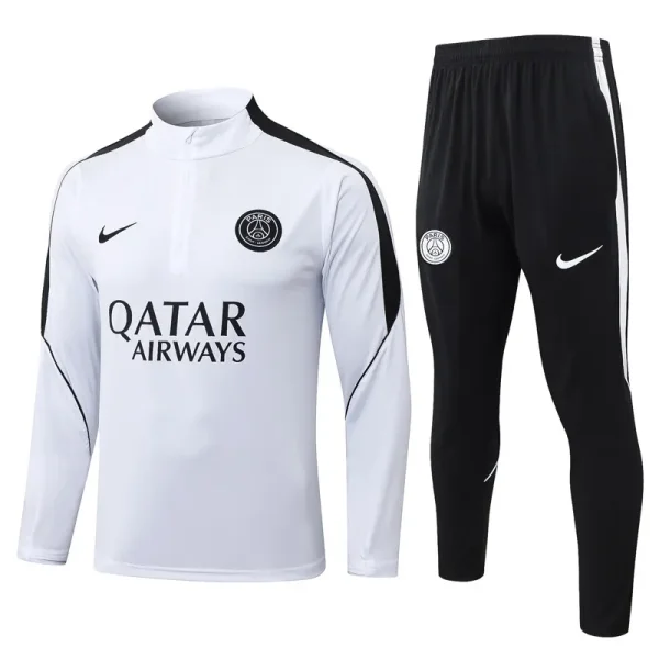 26-27 PSG White Half Pull Tracksuit #B26029(半拉链)
