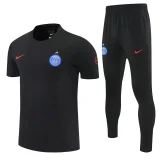 26-27 PSG Black Short shirts and Long trousers Suit (圆领)