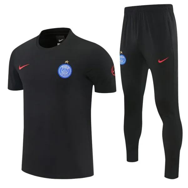 26-27 PSG Black Short shirts and Long trousers Suit (圆领)