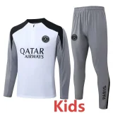26-27 PSG Jordan White Gray Kids Half Pull Tracksuit #E26044(童装)(半拉链)