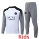 26-27 PSG Jordan White Gray Kids Half Pull Tracksuit #E26044(童装)(半拉链)