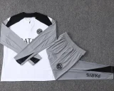 26-27 PSG White Gray Half Pull Tracksuit #B26032(半拉链)