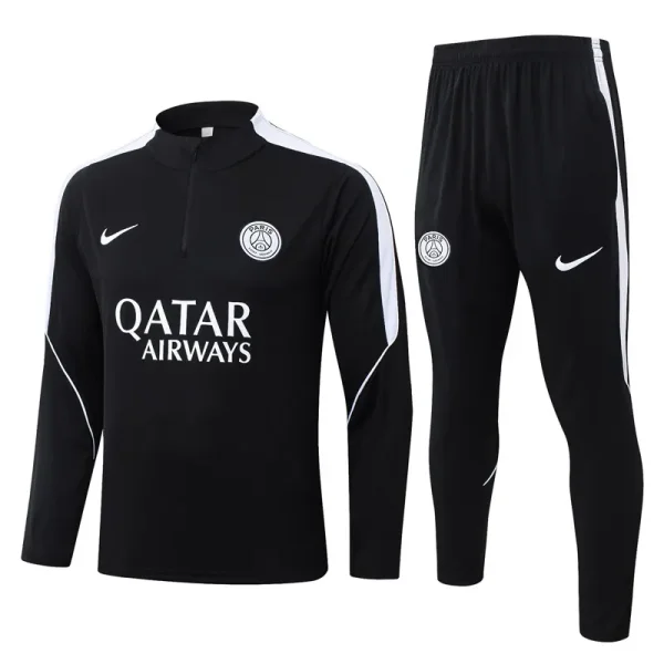 26-27 PSG Black Half Pull Tracksuit #B26033(半拉链)