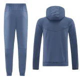 26-27 PSG Grey Blue Hoodie Jacket Tracksuit #01
