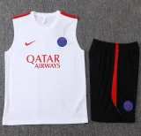 26-27 PSG White Tank top and shorts suit #D26039