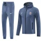 26-27 PSG Grey Blue Hoodie Jacket Tracksuit #01