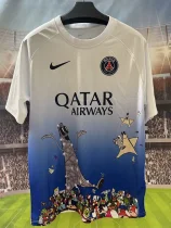 26-27 PSG White Blue Joint Edition Training shirts