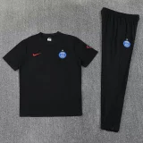 26-27 PSG Black Short shirts and Long trousers Suit (圆领)