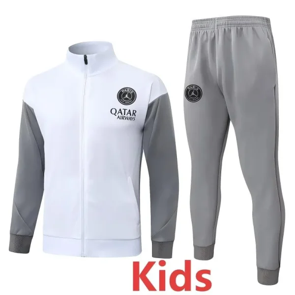 26-27 PSG White Kids Jacket Tracksuit #E26038(童装)