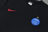26-27 PSG Black Short shirts and Long trousers Suit (圆领)
