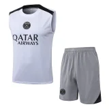 26-27 PSG White Tank top and shorts suit #D26027