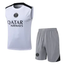 26-27 PSG White Tank top and shorts suit #D26027