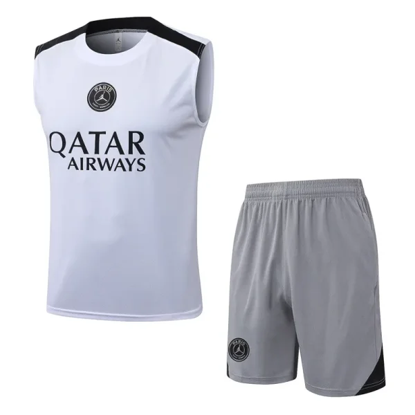 26-27 PSG White Tank top and shorts suit #D26027