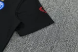 26-27 PSG Black Short shirts and Long trousers Suit (圆领)