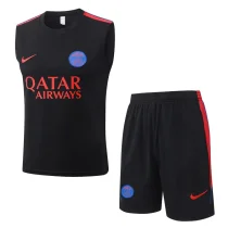 26-27 PSG Black Tank top and shorts suit #D26050