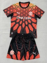 26-27 Marseille Orange Goalkeeper Kids Soccer Jersey
