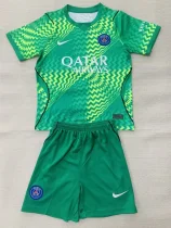26-27 PSG Green Goalkeeper Kids Soccer Jersey