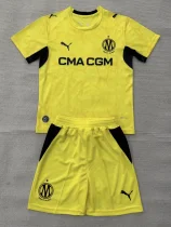 26-27 Marseille Yellow Goalkeeper Kids Soccer Jersey