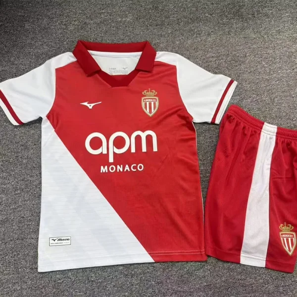 26-27 Monaco Home Kids Soccer Jersey