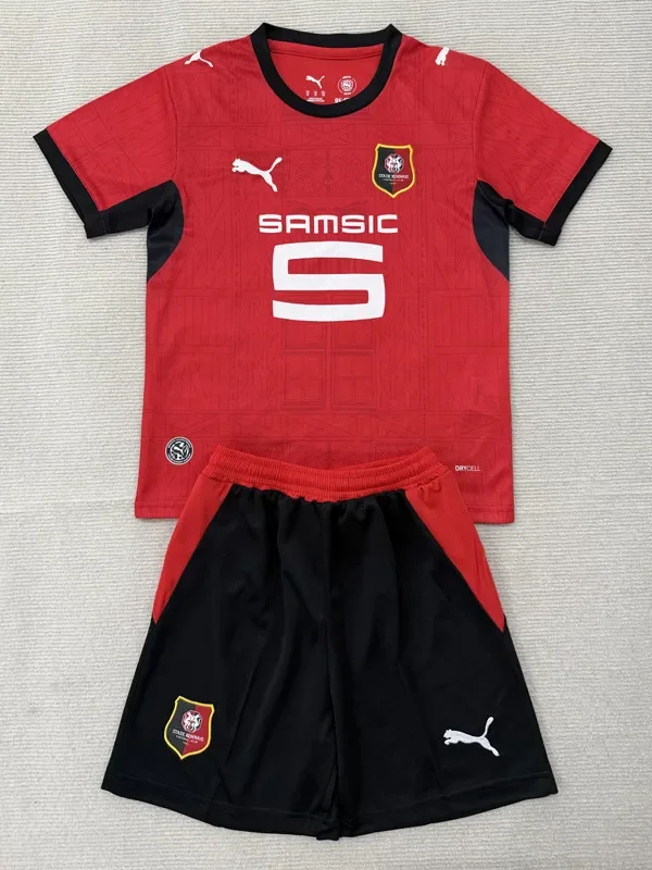 26-27 Stade Rennais Home Kids Soccer Jersey