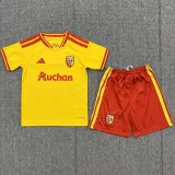 26-27 RC Lens Home Kids Soccer Jersey