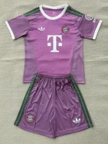 26-27 Bayern Purple Goalkeeper Kids Soccer Jersey