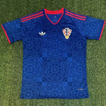 26-27 Croatia Blue Fans Soccer Jersey (ad)