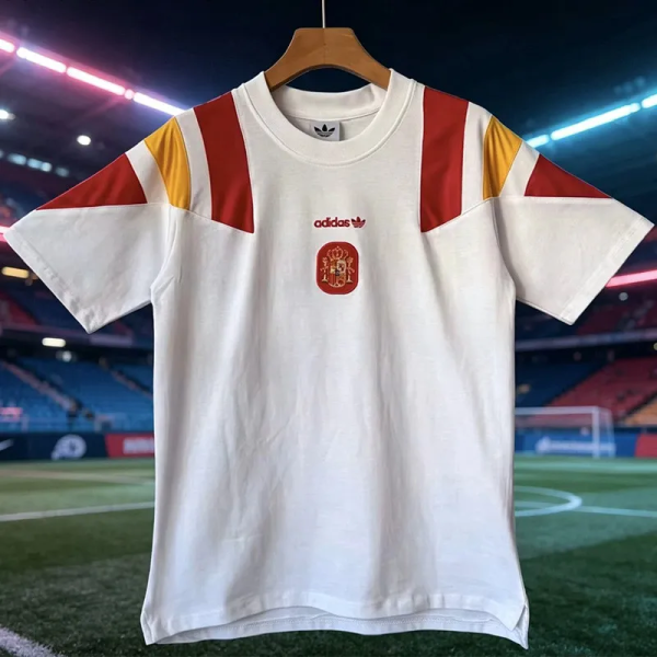 2026 Spain White Casual High Quality T-Shirt