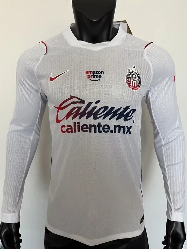 26-27 Chivas Guadalajara Away Long Sleeve Player Version Soccer Jersey (长袖球员)
