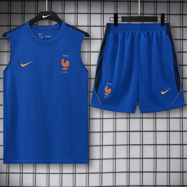 26-27 France Fancy blue Tank top and shorts suit