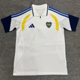26-27 Boca Juniors White Polo Short Sleeve (半拉链)
