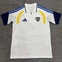 26-27 Boca Juniors White Polo Short Sleeve (半拉链)
