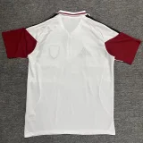 26-27 River Plate White Polo Short Sleeve (半拉链)