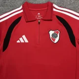 26-27 River Plate Red Polo Short Sleeve (半拉链)