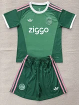 26-27 Ajax Green Goalkeeper Kids Soccer Jersey