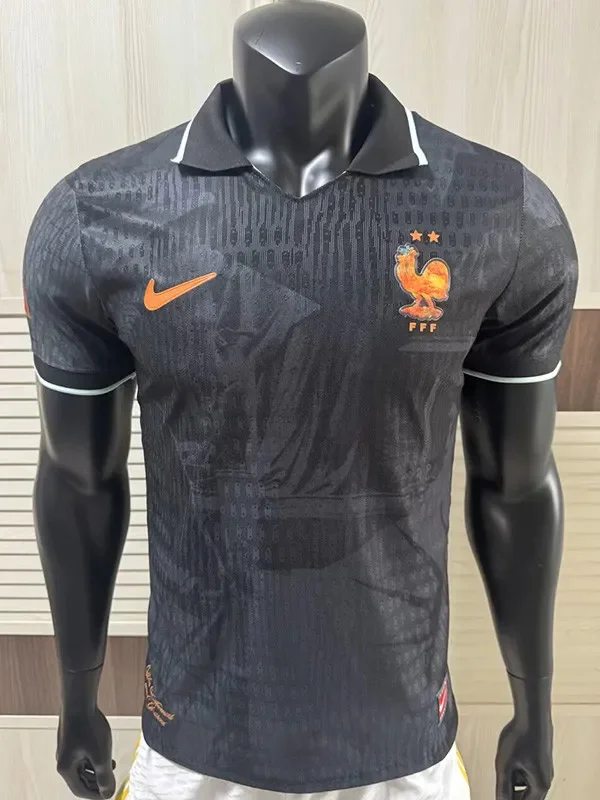 26-27 France Black Casual Edition Player Version Training shirts